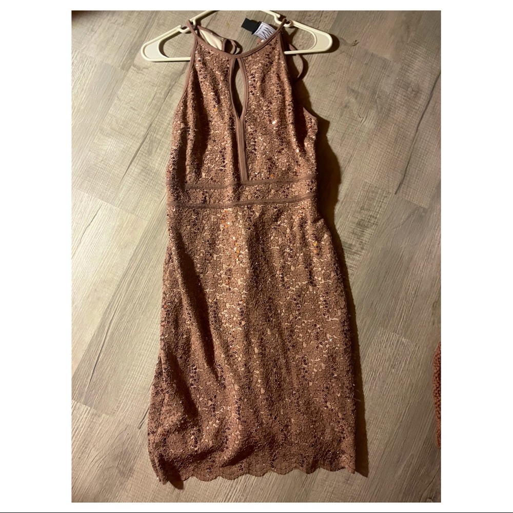 Sequin and fabric dress
